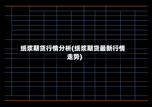 纸浆期货行情分析(纸浆期货最新行情走势)